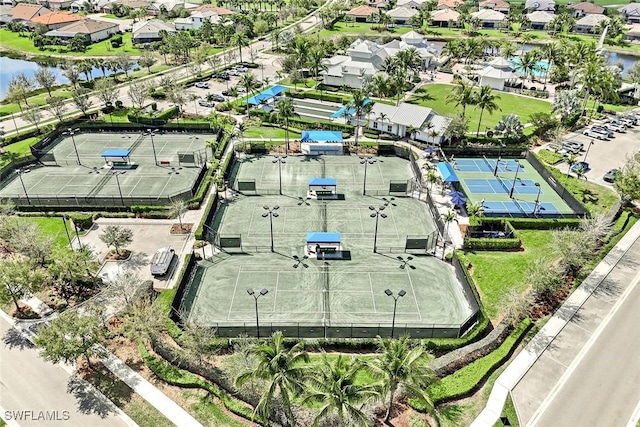 9151 Snowy Owl Way, Naples, FL 34120 - birds eye view of property with a residential view and a water view