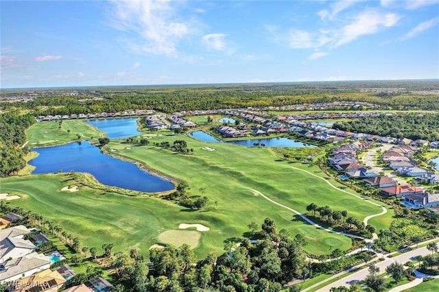 9151 Snowy Owl Way, Naples, FL 34120 - aerial view with a water view, a residential view, and golf course view