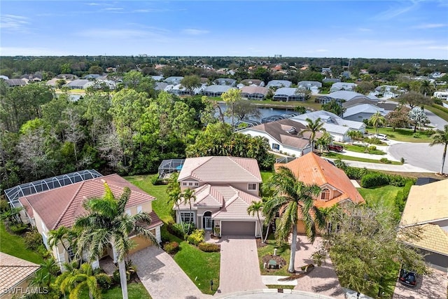 aerial view featuring a residential view