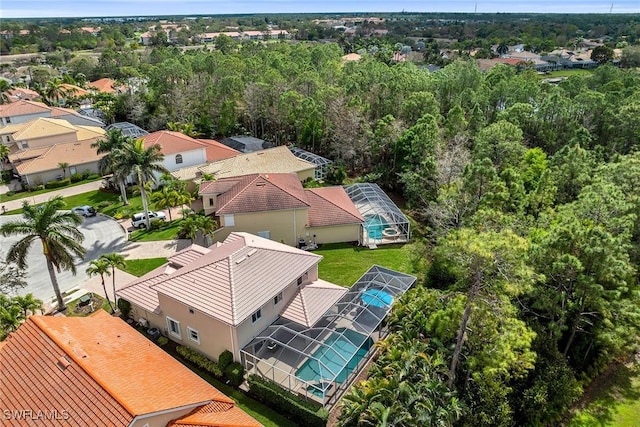 drone / aerial view featuring a residential view