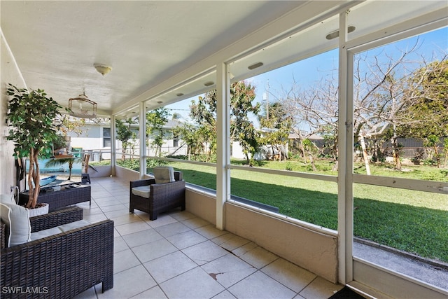 view of sunroom