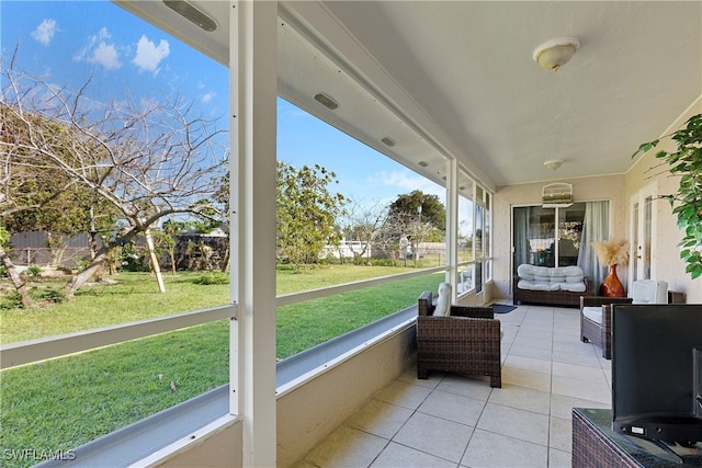 view of sunroom / solarium