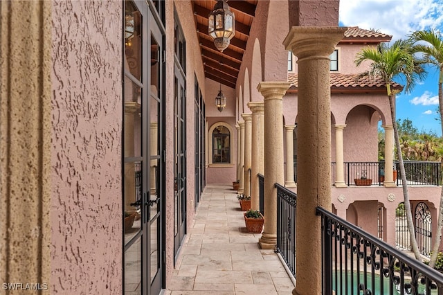 balcony featuring a patio area