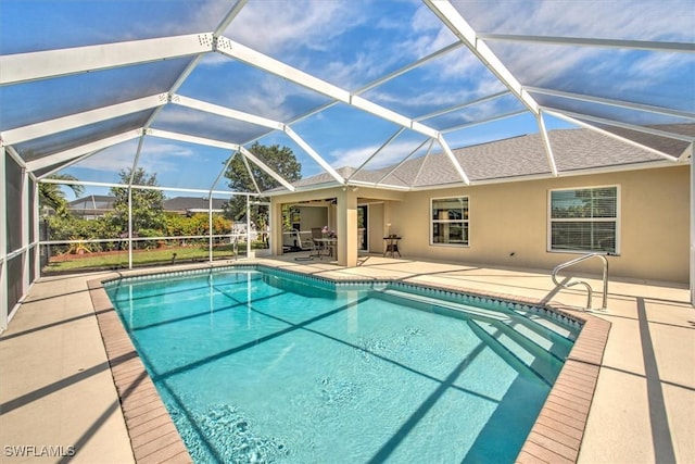 outdoor pool featuring a patio