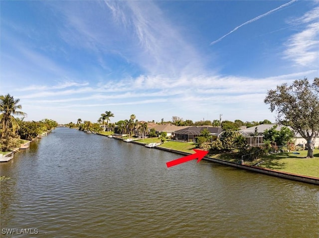 water view with a residential view