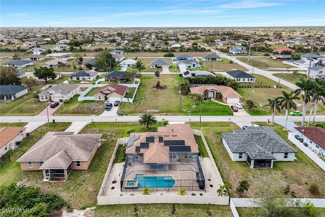 bird's eye view featuring a residential view