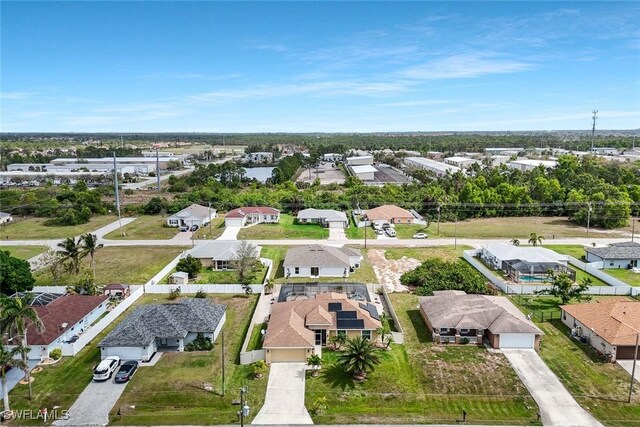 bird's eye view with a residential view