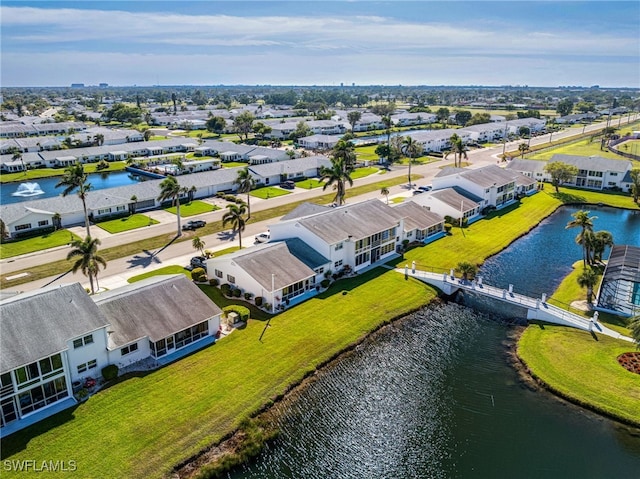 1515 Myerlee Country Club Blvd Unit 6, Fort Myers, FL 33919 - birds eye view of property with a residential view and a water view
