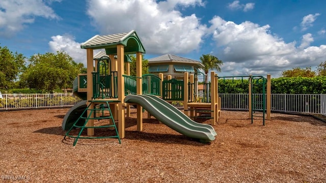 community playground with fence