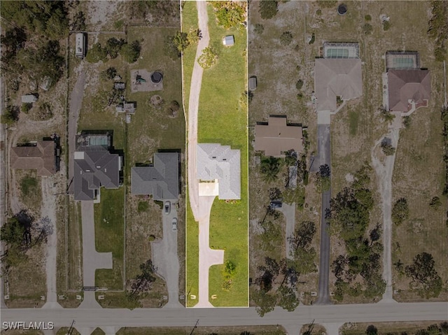 bird's eye view featuring a residential view