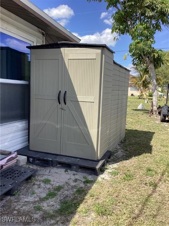 view of shed