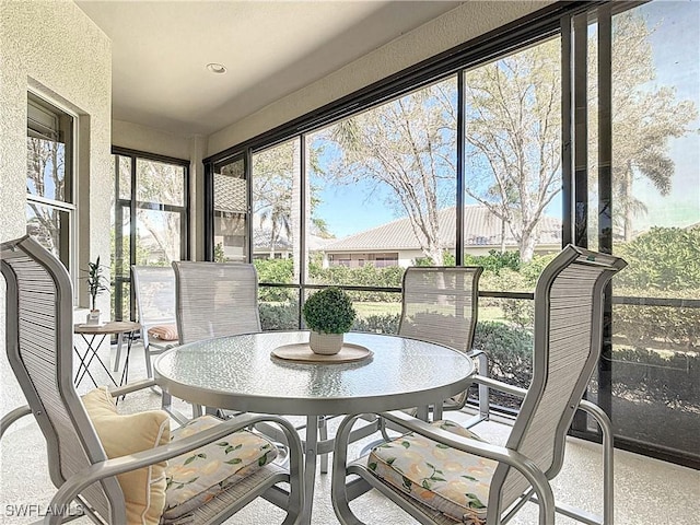 view of sunroom / solarium