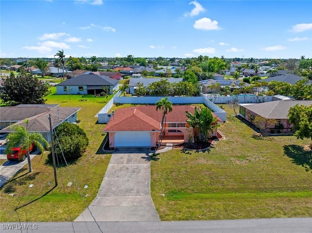 birds eye view of property featuring a residential view