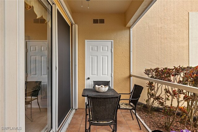 balcony with visible vents