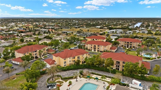 aerial view featuring a residential view