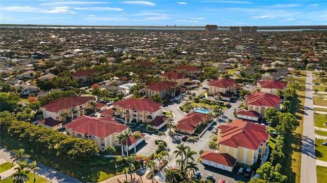 drone / aerial view with a residential view