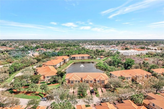 18911 Bay Woods Lake Dr Unit 101, Fort Myers, FL 33908 - bird's eye view with a water view and a residential view