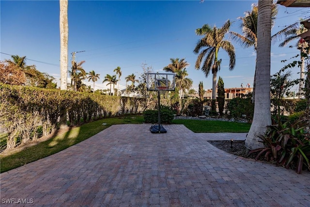 view of patio featuring a fenced backyard