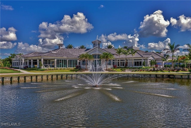 view of water feature