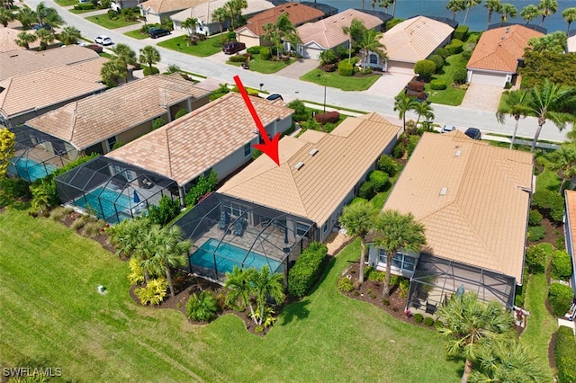 birds eye view of property featuring a residential view