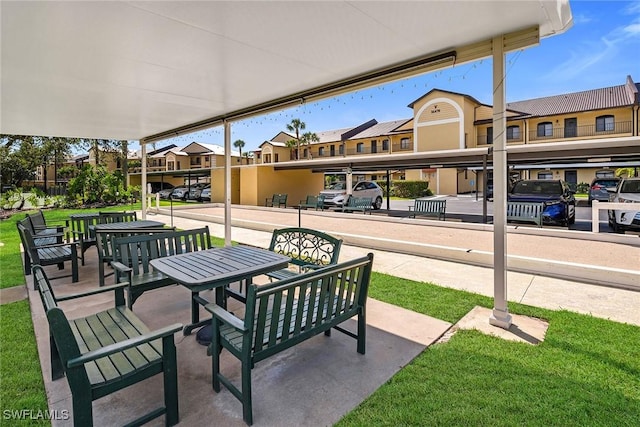 view of patio with a residential view