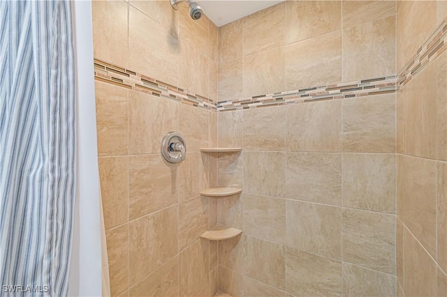 room details featuring tiled shower