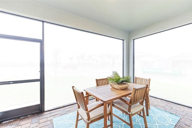 view of sunroom