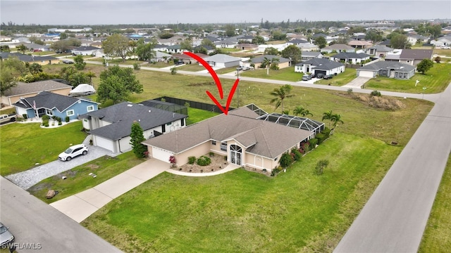 birds eye view of property featuring a residential view