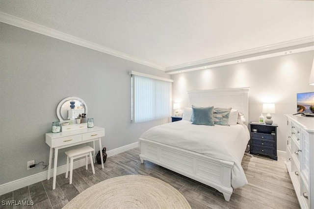 1085 Forest Lakes Dr Unit 8105, Naples, FL 34105 - bedroom featuring crown molding, baseboards, and wood finished floors