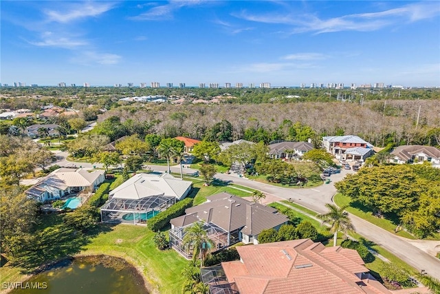 drone / aerial view featuring a view of city