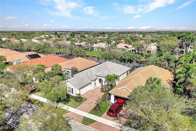 aerial view featuring a residential view