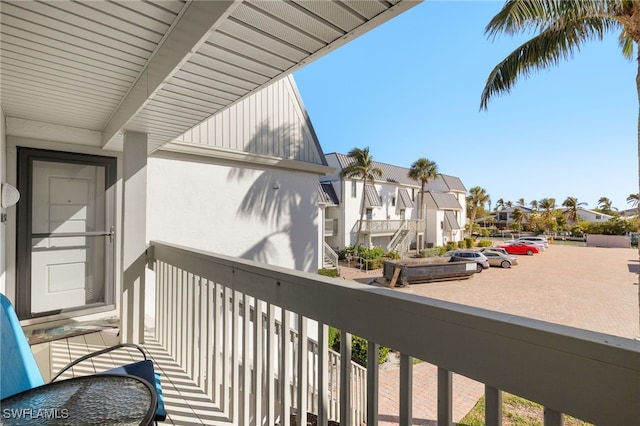 balcony featuring a residential view