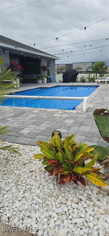 view of swimming pool featuring a patio and an empty pool