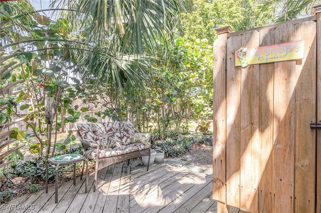 view of wooden deck