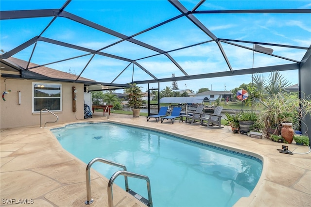 1442 SE 15th Ter, Cape Coral, FL 33990 - outdoor pool with a patio and a lanai