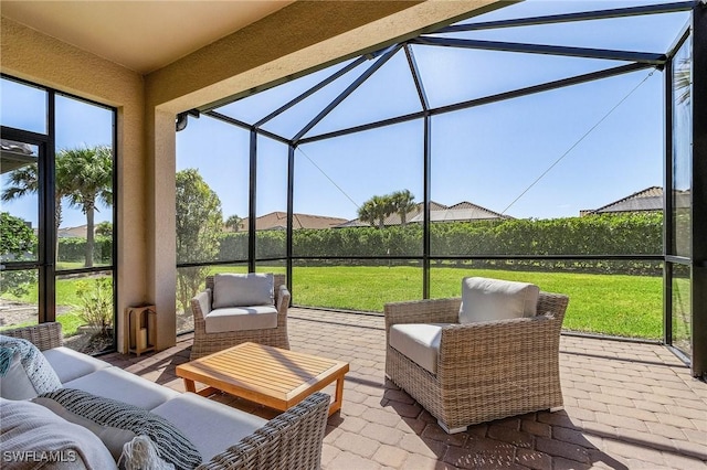 view of sunroom