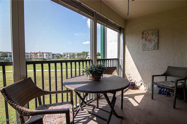 view of sunroom / solarium