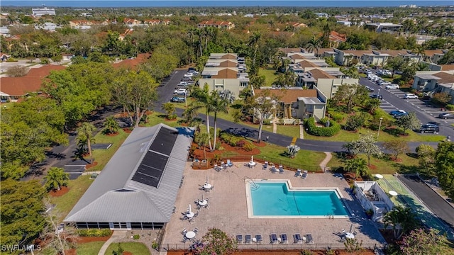 aerial view featuring a residential view