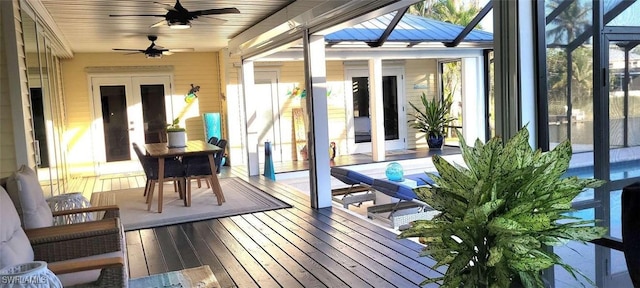 view of sunroom / solarium