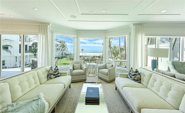 view of sunroom