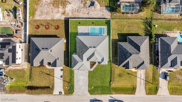 drone / aerial view featuring a residential view