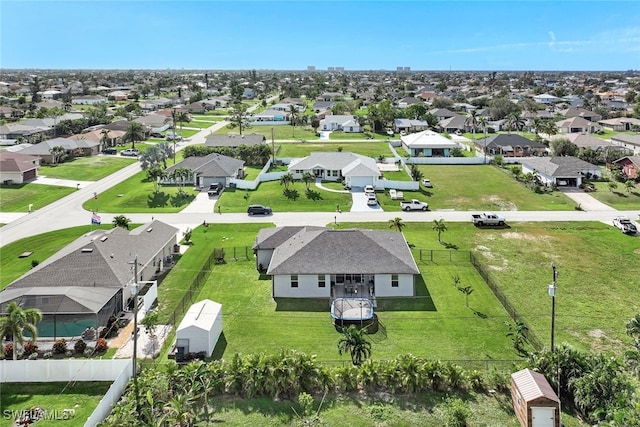 bird's eye view featuring a residential view