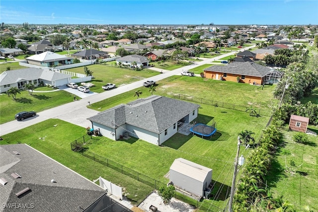 bird's eye view featuring a residential view