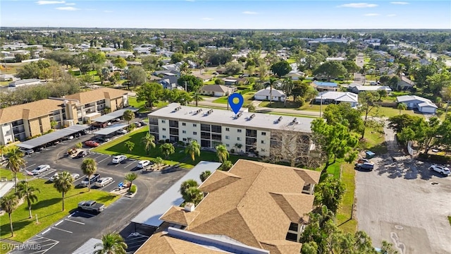 bird's eye view with a residential view