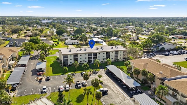 bird's eye view with a residential view