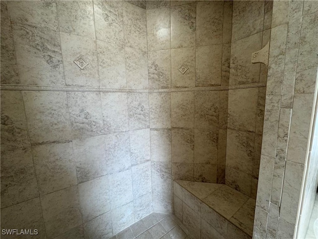 full bathroom with a tile shower