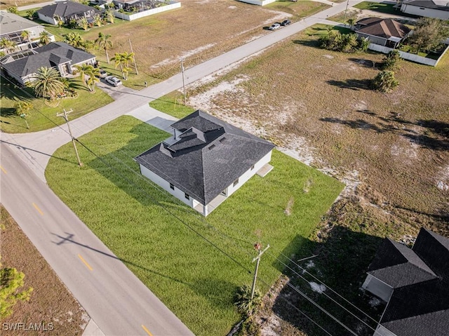 bird's eye view with a residential view