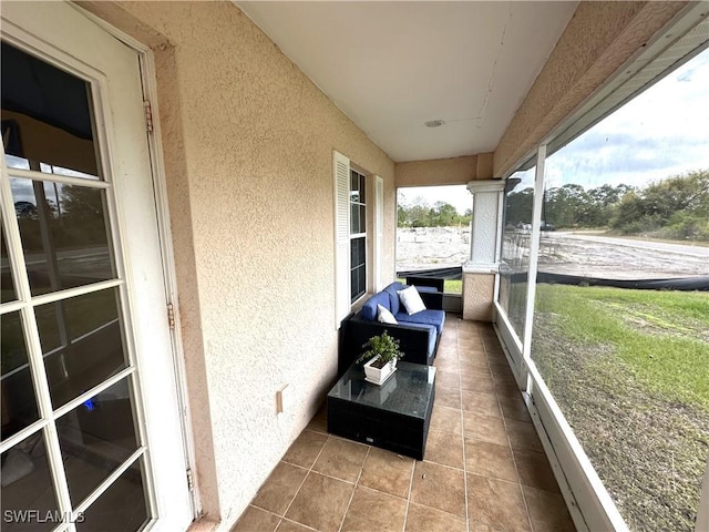 view of sunroom