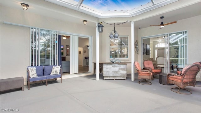 view of patio / terrace with ceiling fan