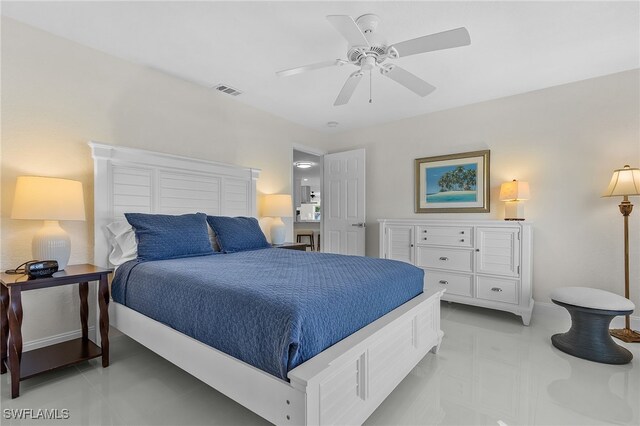 5305 SW 25th Ct, Cape Coral, FL 33914 - bedroom with baseboards and ceiling fan